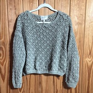 Jessica Simpson Green Knit Long Sleeve Sweater Size Juniors L